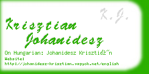 krisztian johanidesz business card